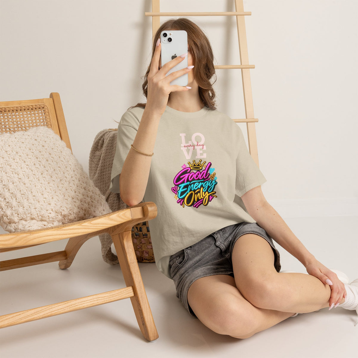 Good Energy Only T-Shirt — Love Graphic Positive Vibes Tee
