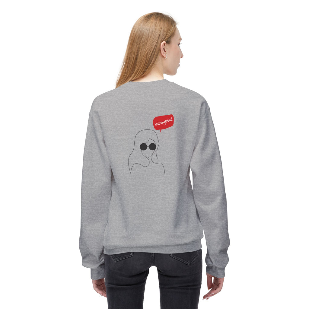 Floral Woman Crewneck Sweatshirt — 'Everything' Graphic Back
