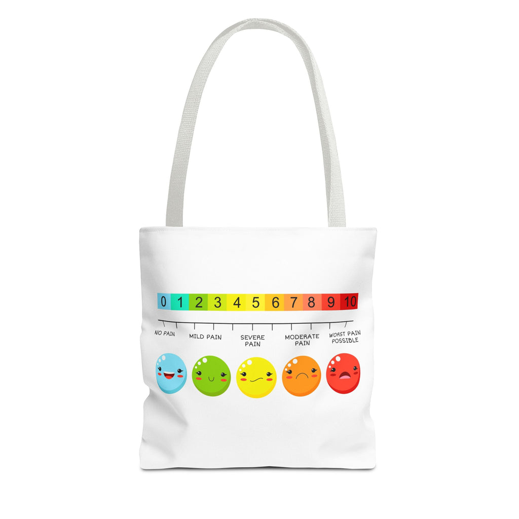 Tote Bag — Pain Scale & Sick Zombie Emoji AOP Tote