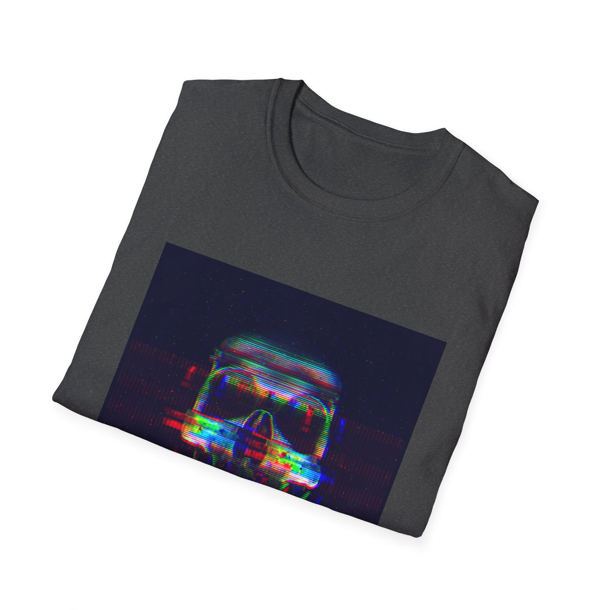 Glitch Neon Skull T-Shirt — Cyberpunk Retro Horror Tee