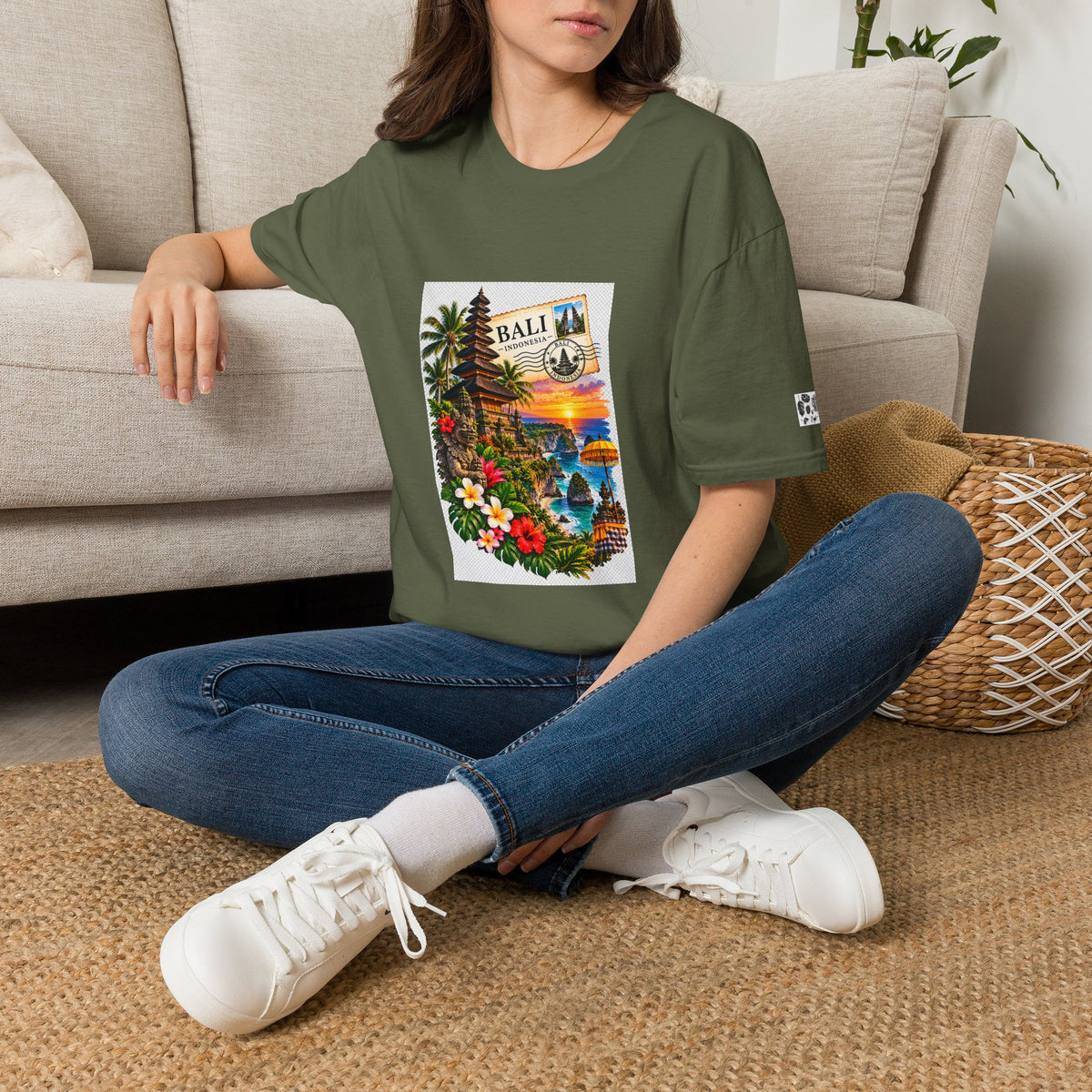 Bali Sunset Tropical T-Shirt — Vintage Island Travel Graphic