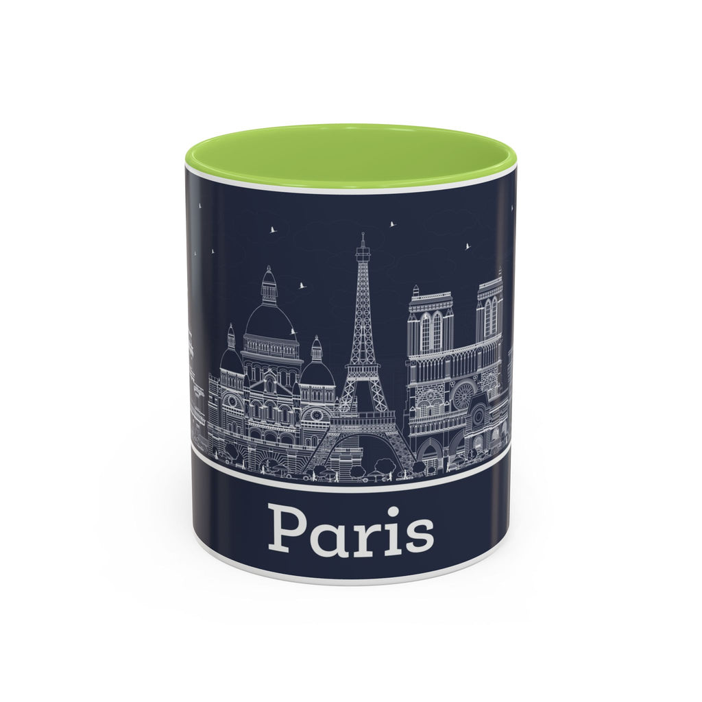 Paris Skyline Coffee Mug — Nighttime Cityscape Accent Mug