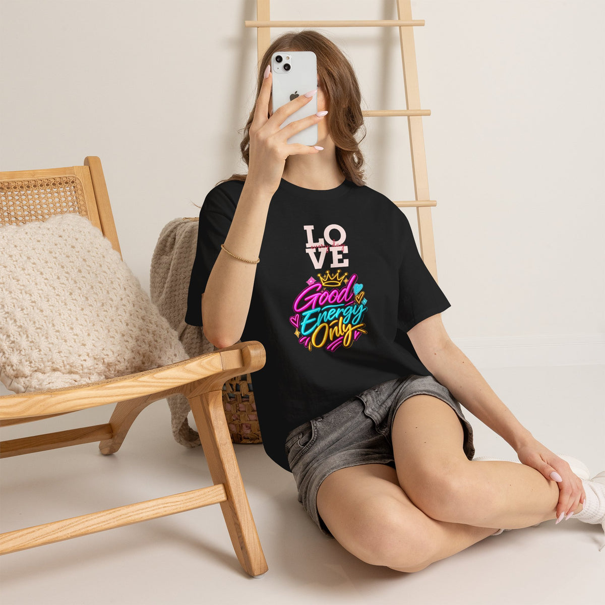 Good Energy Only T-Shirt — Love Graphic Positive Vibes Tee