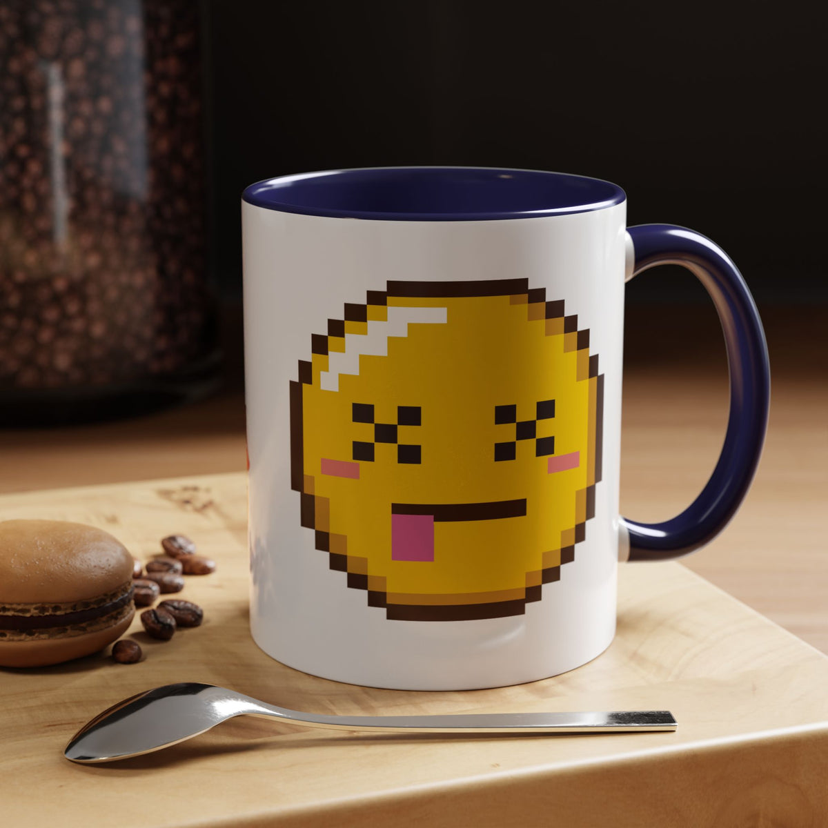 Pixel Emoji Coffee Mug — Fun Retro 8‑Bit Smiley Accent Mug (11/15oz)