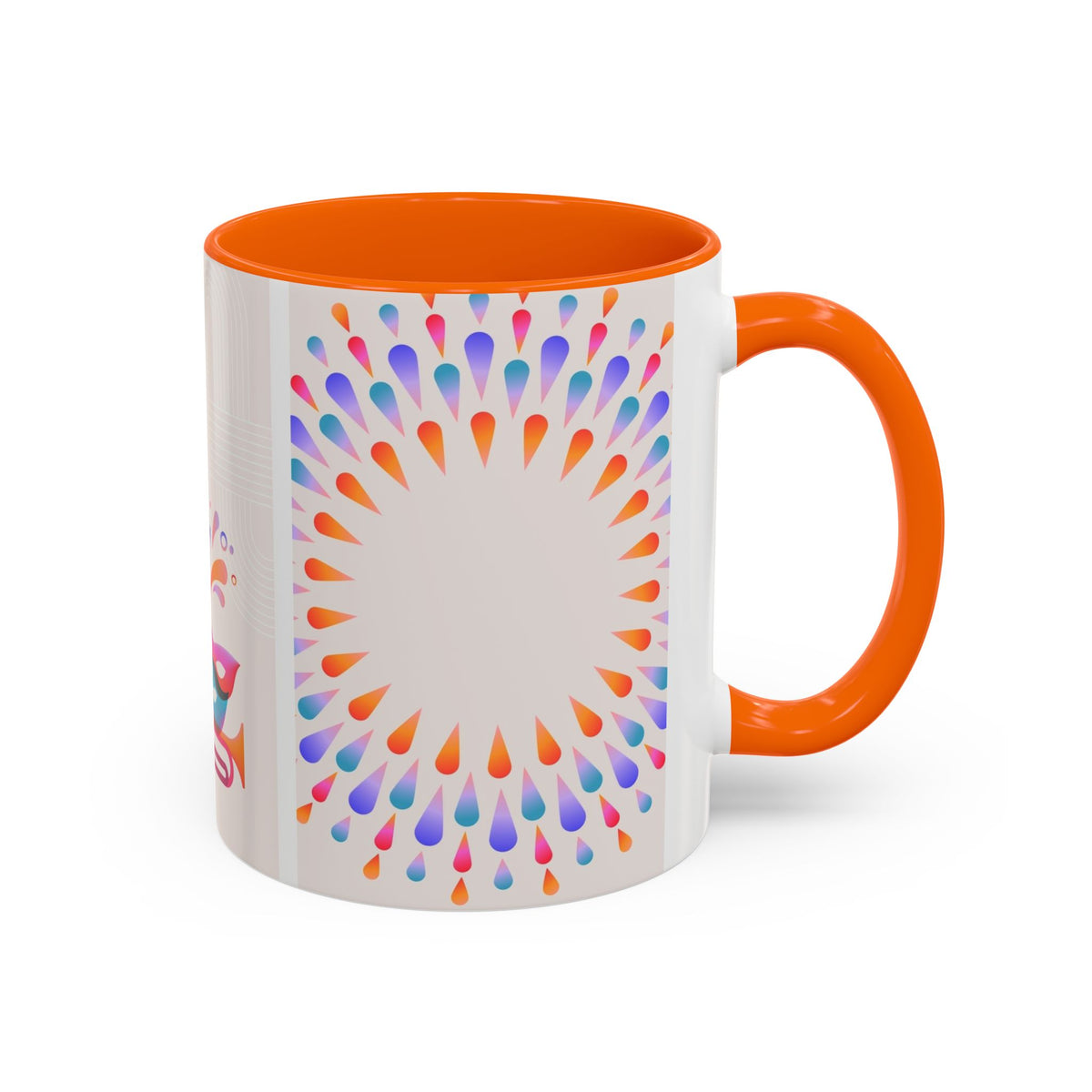 Carnival Music Accent Coffee Mug — Colorful Guitar & Mask 11/15oz