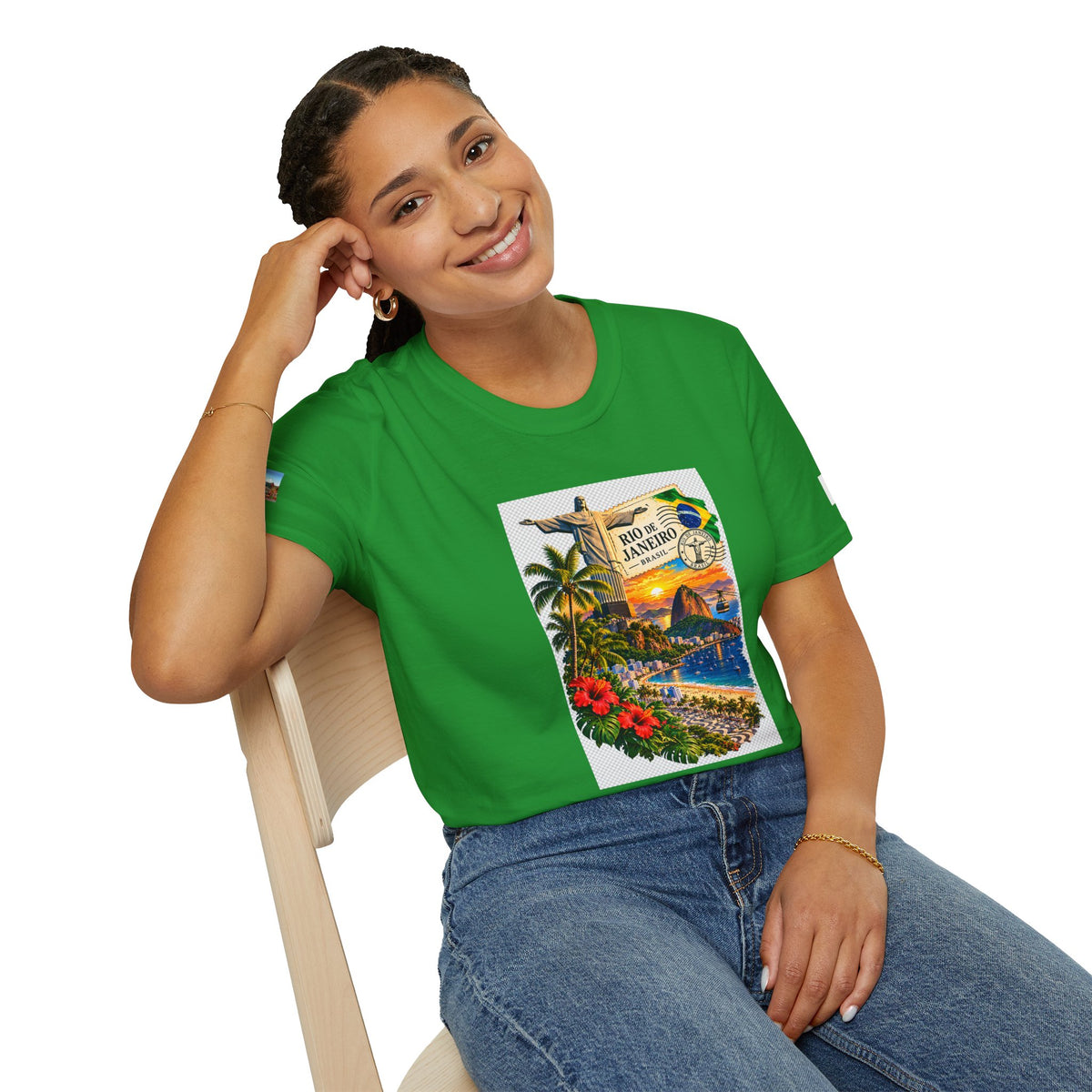 Rio de Janeiro Vintage Postcard T-Shirt — Tropical Brazil Travel Tee