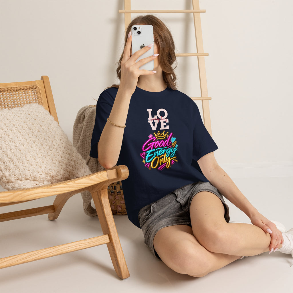 Good Energy Only T-Shirt — Love Graphic Positive Vibes Tee