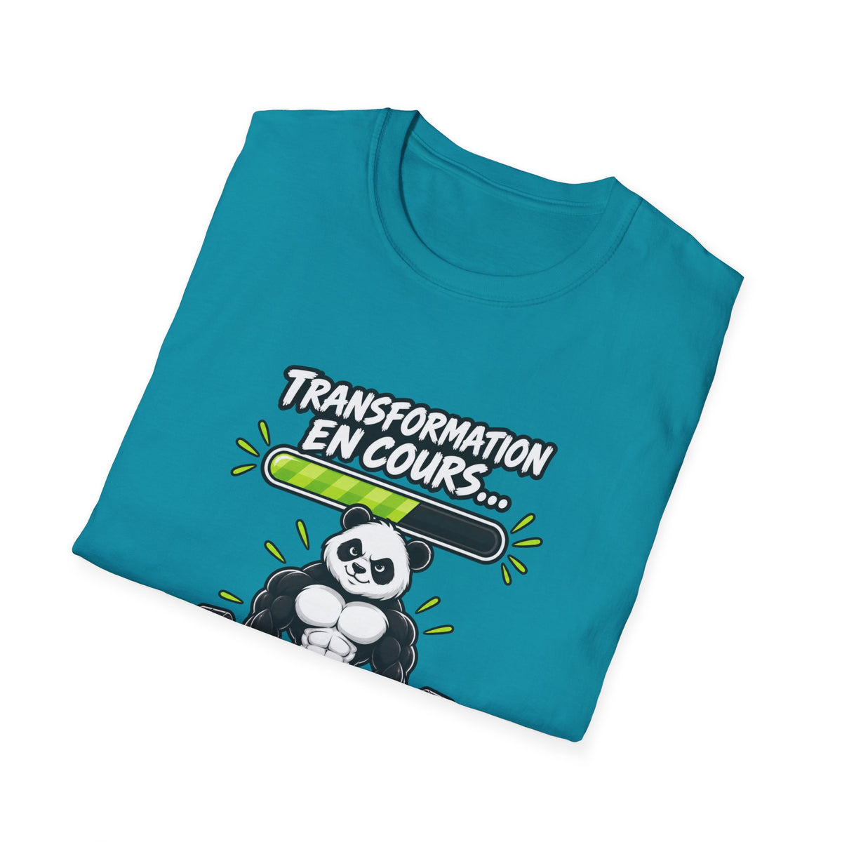 Transformation en cours T-Shirt — Funny Panda Workout Fitness Tee