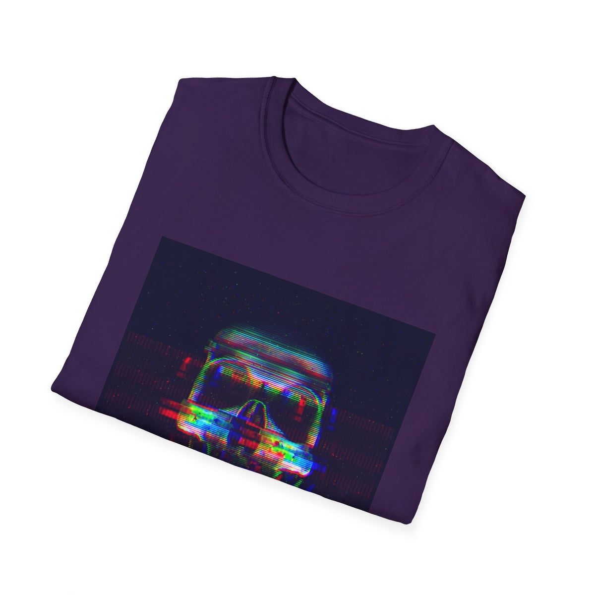 Glitch Neon Skull T-Shirt — Cyberpunk Retro Horror Tee