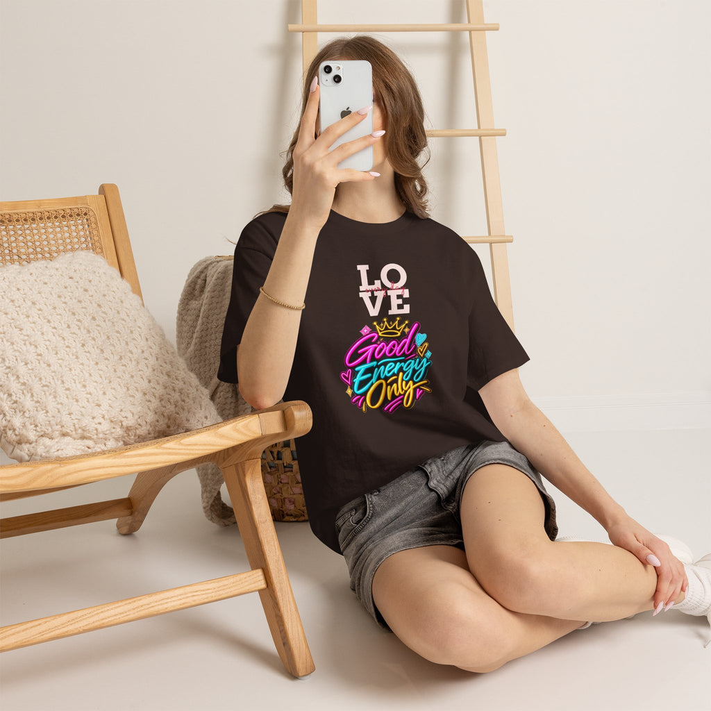 Good Energy Only T-Shirt — Love Graphic Positive Vibes Tee