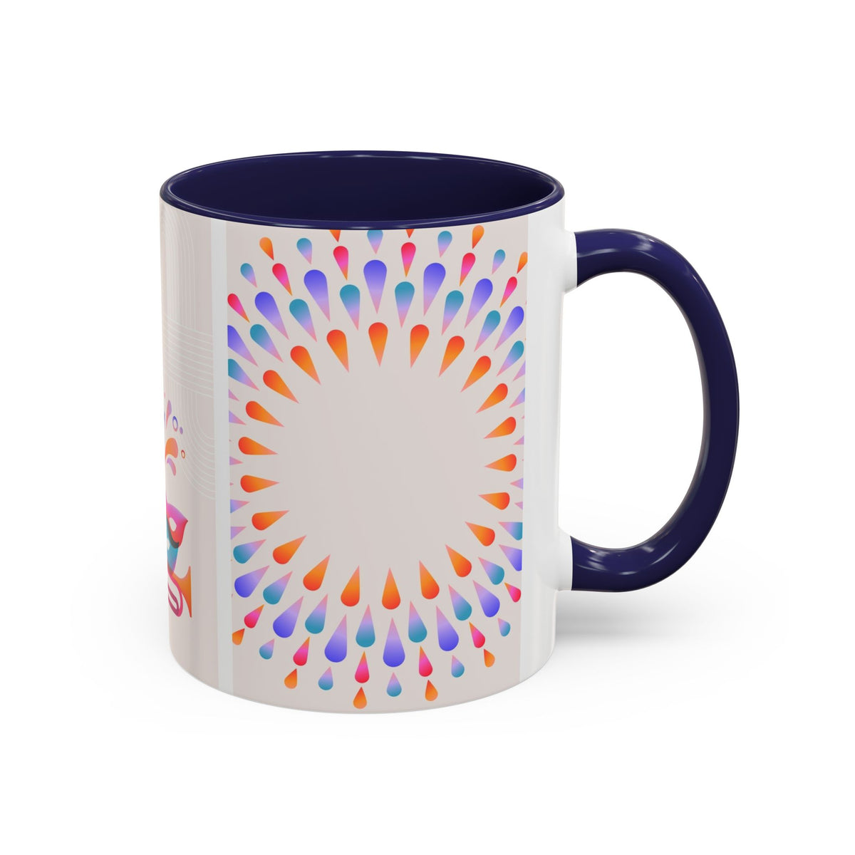 Carnival Music Accent Coffee Mug — Colorful Guitar & Mask 11/15oz