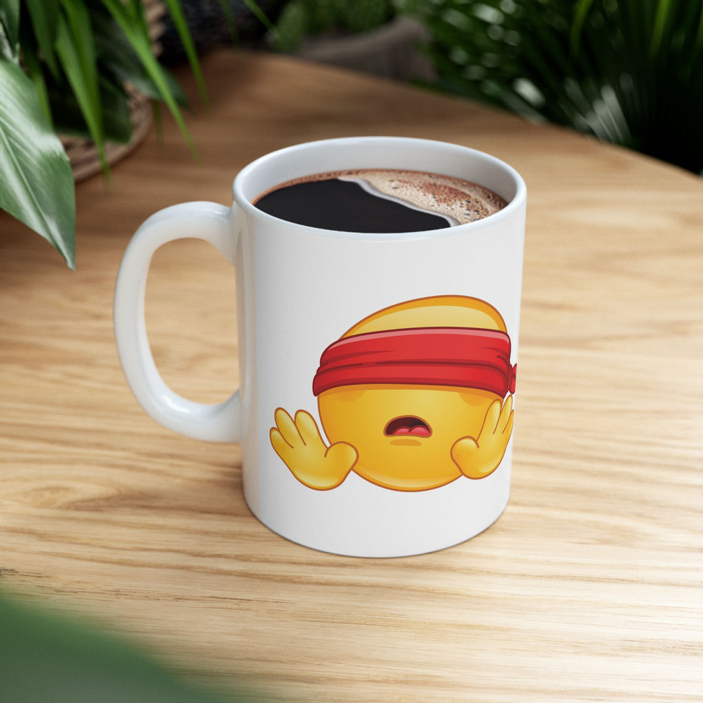 Emoji Pixel Mug – Playful Retro Smiley Ceramic Coffee Cup (11oz/15oz)