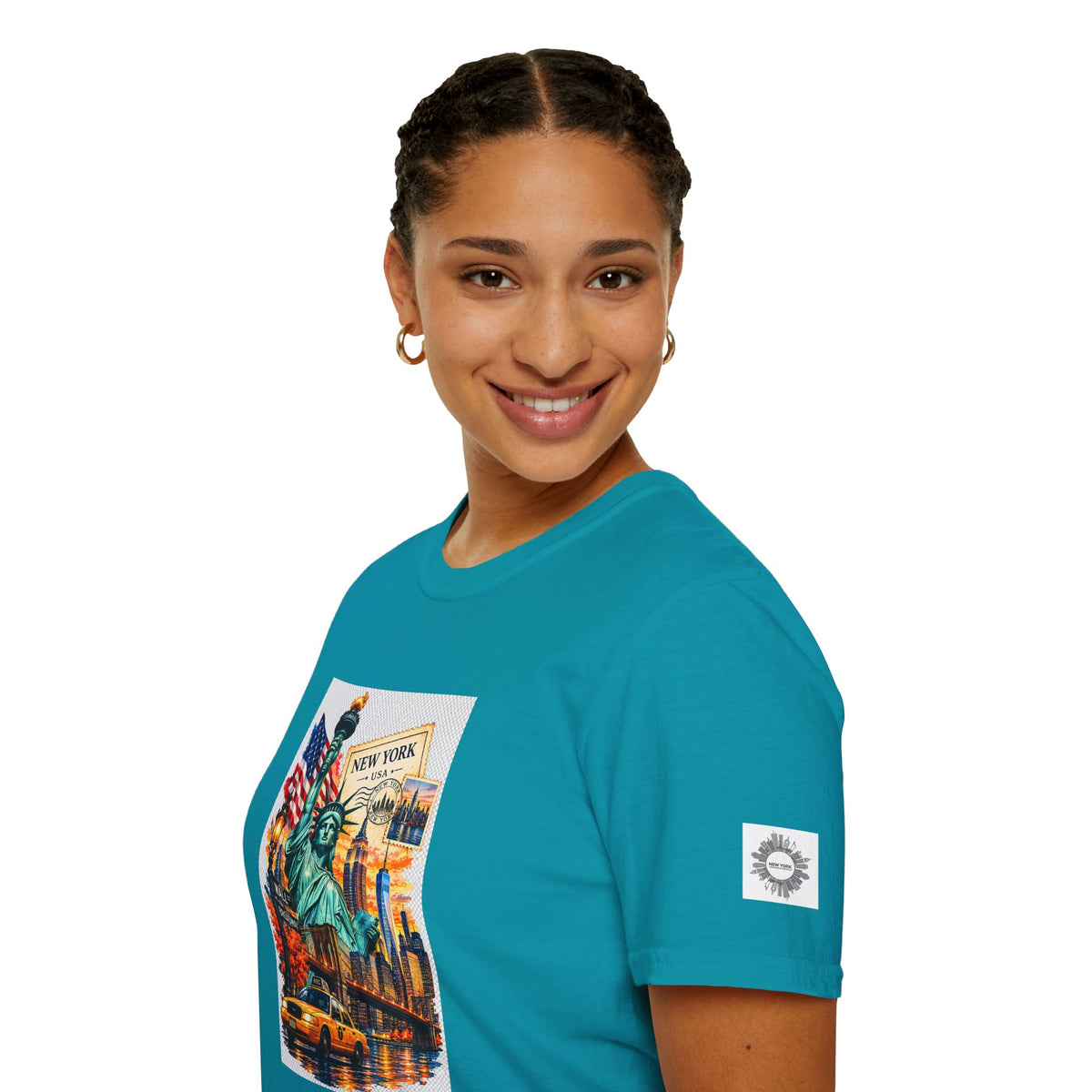 New York City Statue of Liberty Vintage Skyline T-Shirt