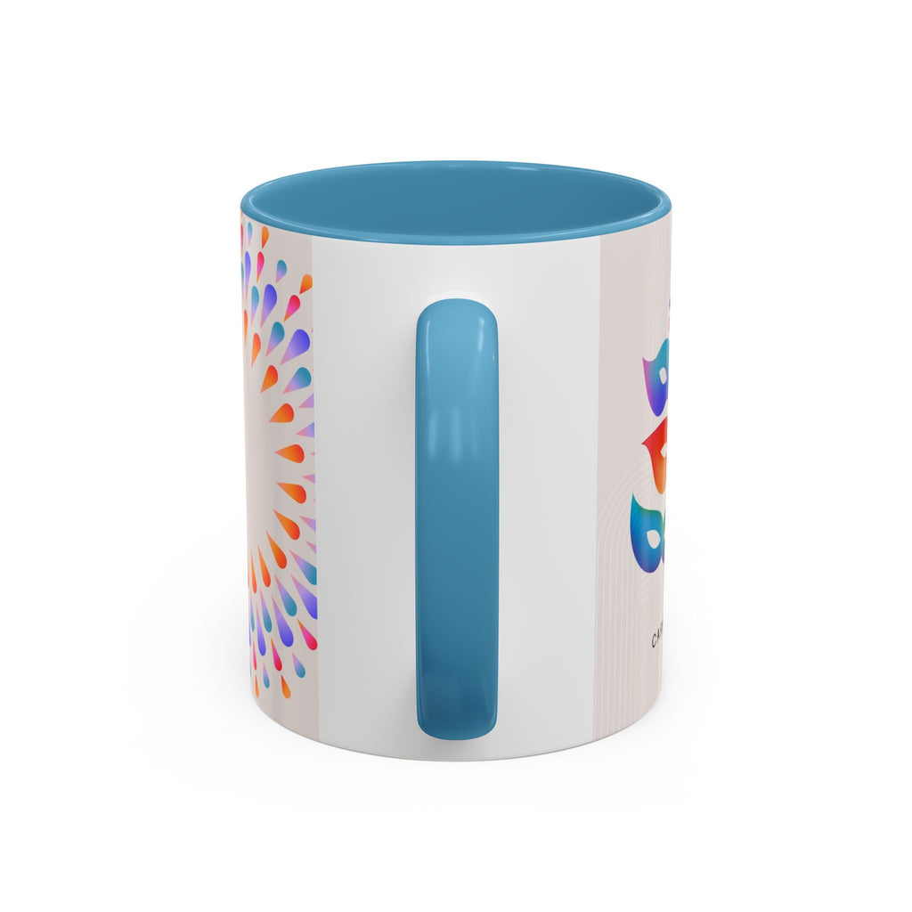 Carnival Music Accent Coffee Mug — Colorful Guitar & Mask 11/15oz
