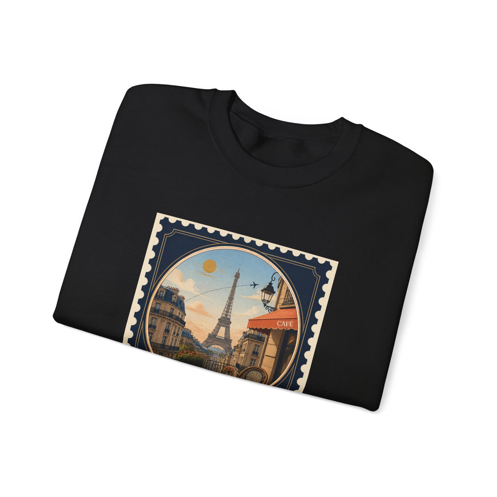 Paris Vintage Postage Stamp Sweatshirt