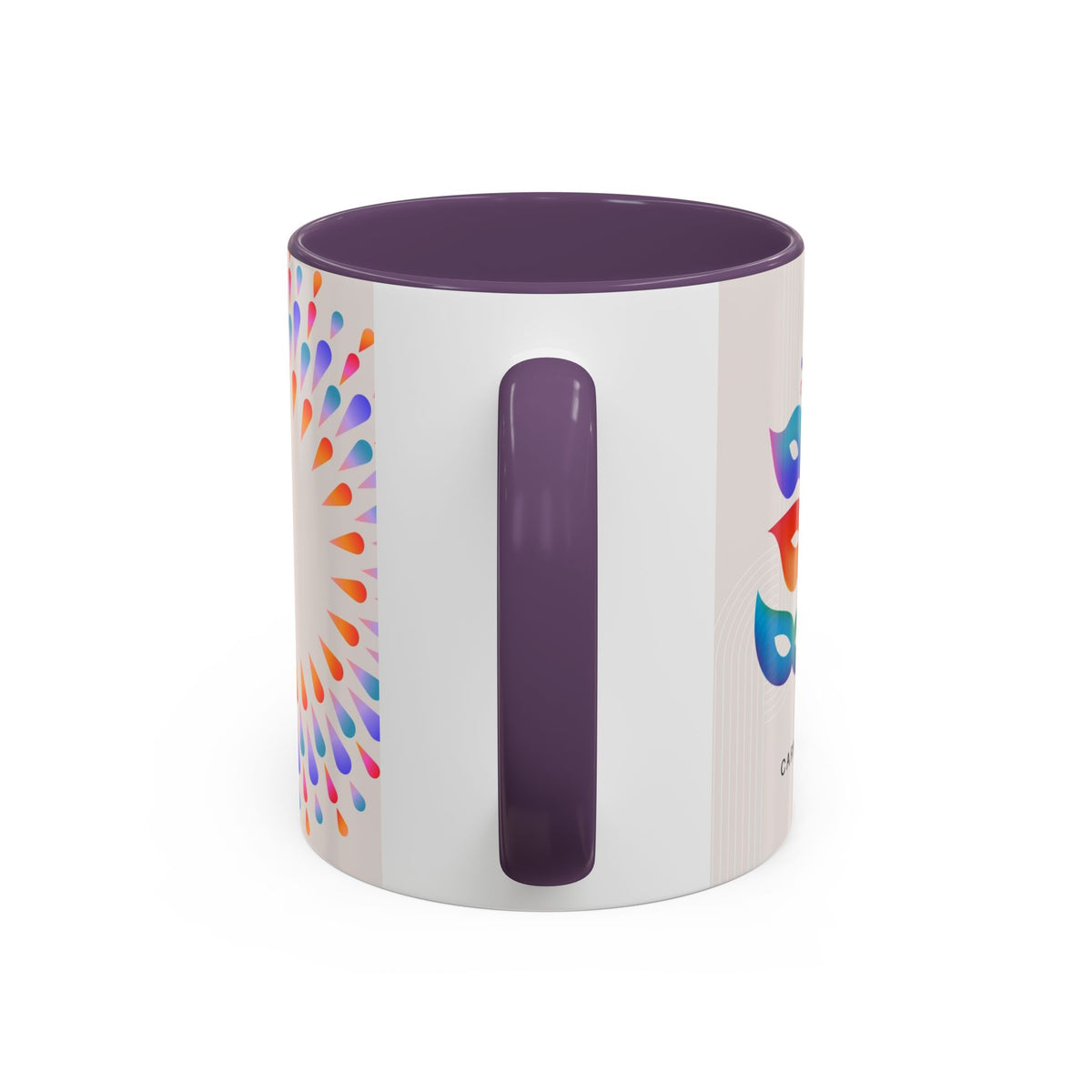Carnival Music Accent Coffee Mug — Colorful Guitar & Mask 11/15oz
