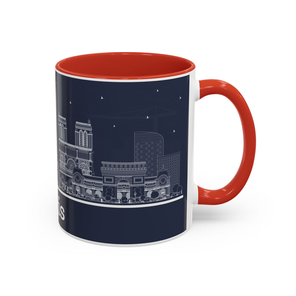 Paris Skyline Coffee Mug — Nighttime Cityscape Accent Mug