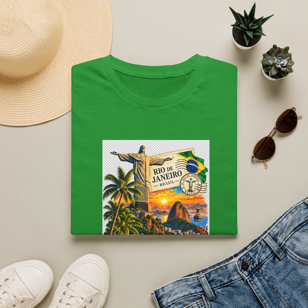 Rio de Janeiro Vintage Postcard T-Shirt — Tropical Brazil Travel Tee