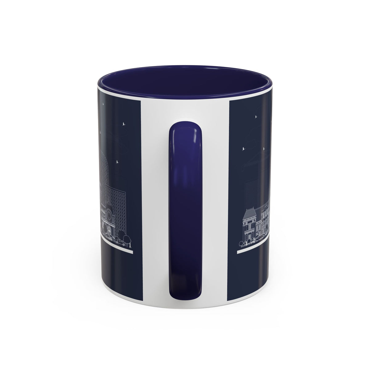 Paris Skyline Coffee Mug — Nighttime Cityscape Accent Mug