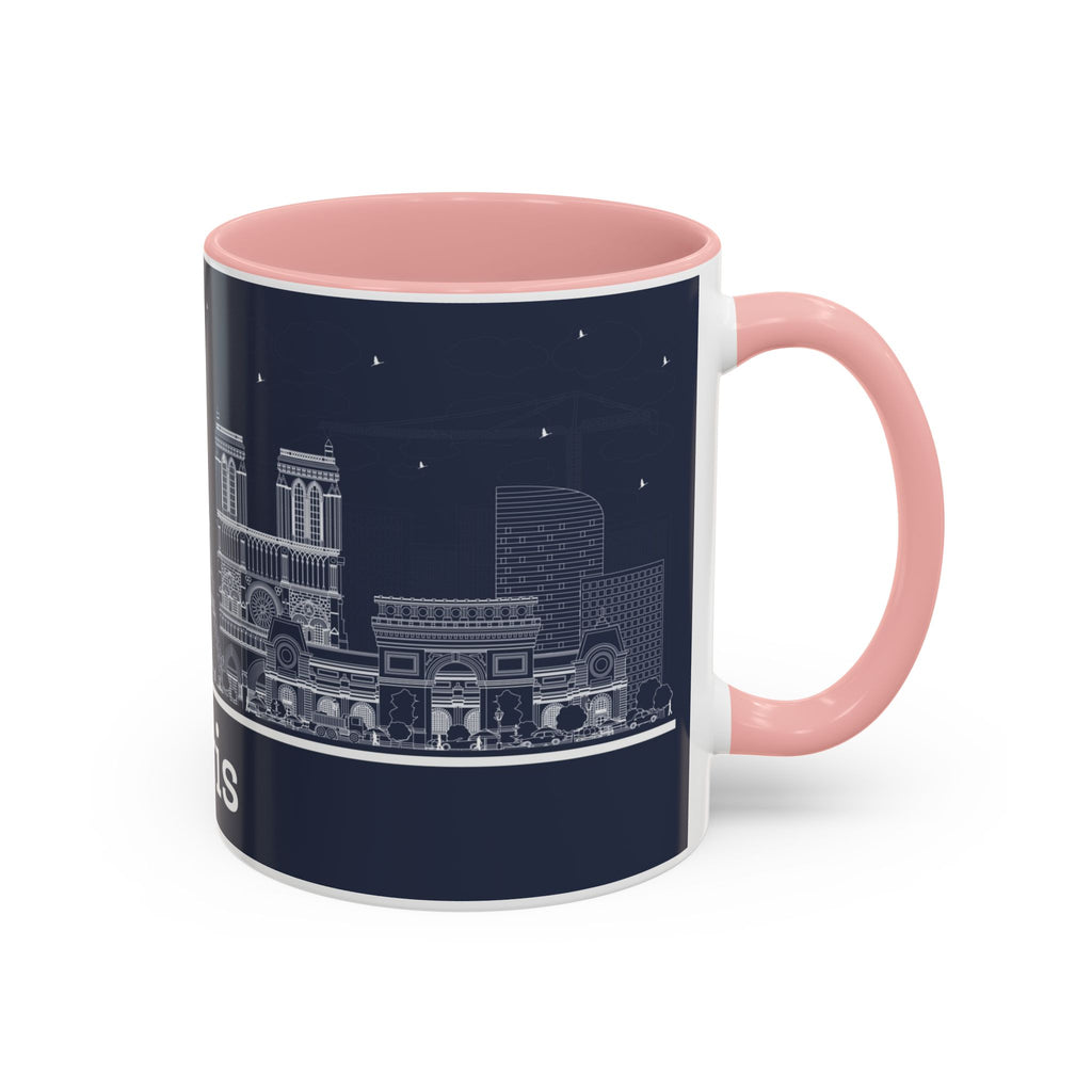 Paris Skyline Coffee Mug — Nighttime Cityscape Accent Mug