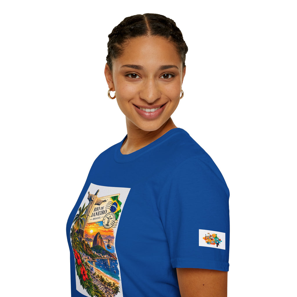 Rio de Janeiro Vintage Postcard T-Shirt — Tropical Brazil Travel Tee