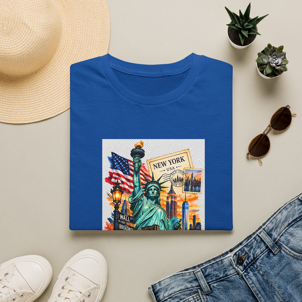 New York City Statue of Liberty Vintage Skyline T-Shirt