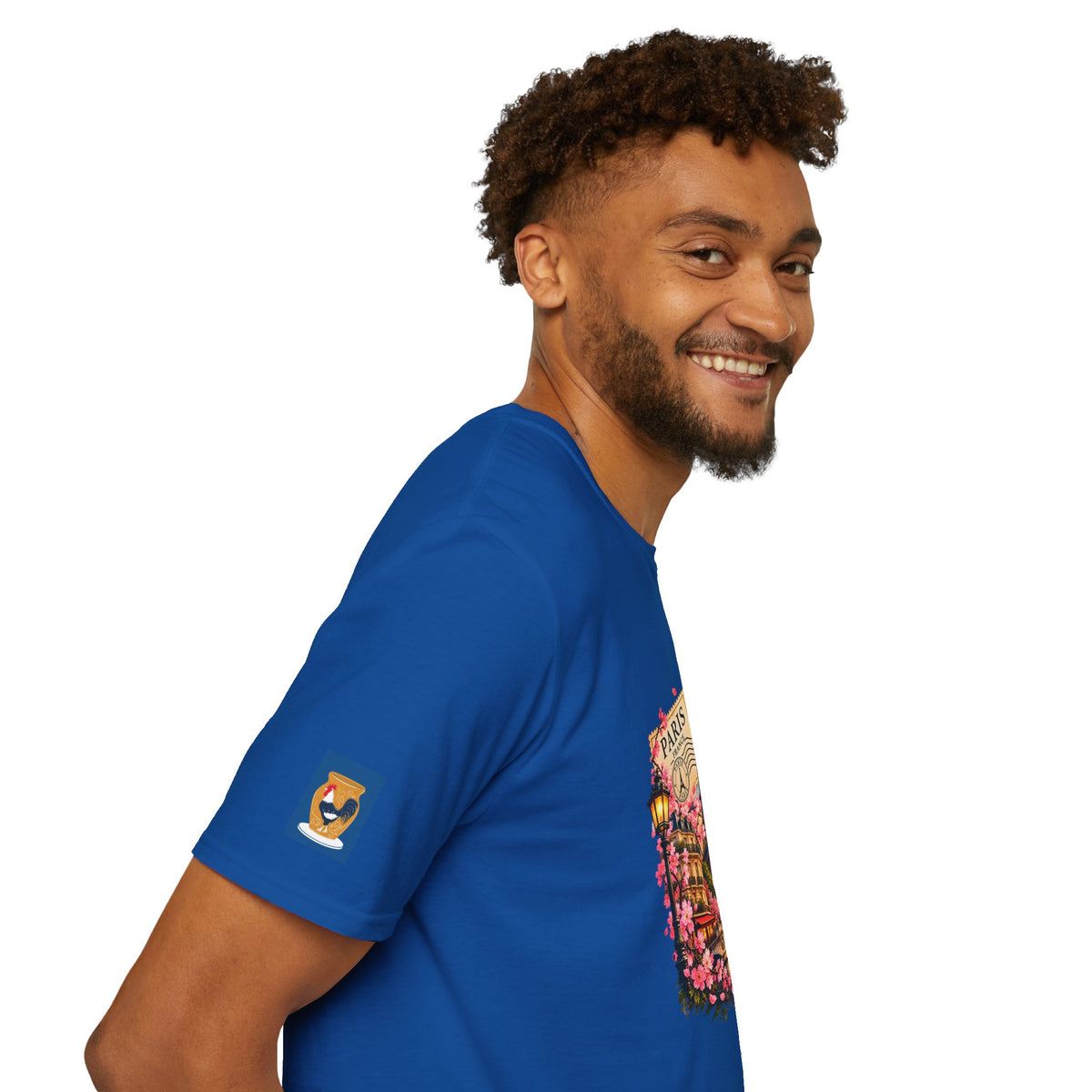 Paris Eiffel Tower Vintage Floral T-Shirt