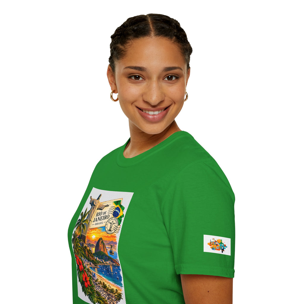 Rio de Janeiro Vintage Postcard T-Shirt — Tropical Brazil Travel Tee