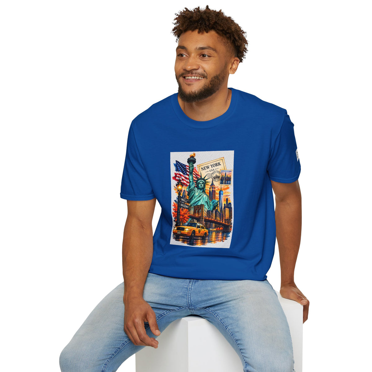 New York City Statue of Liberty Vintage Skyline T-Shirt