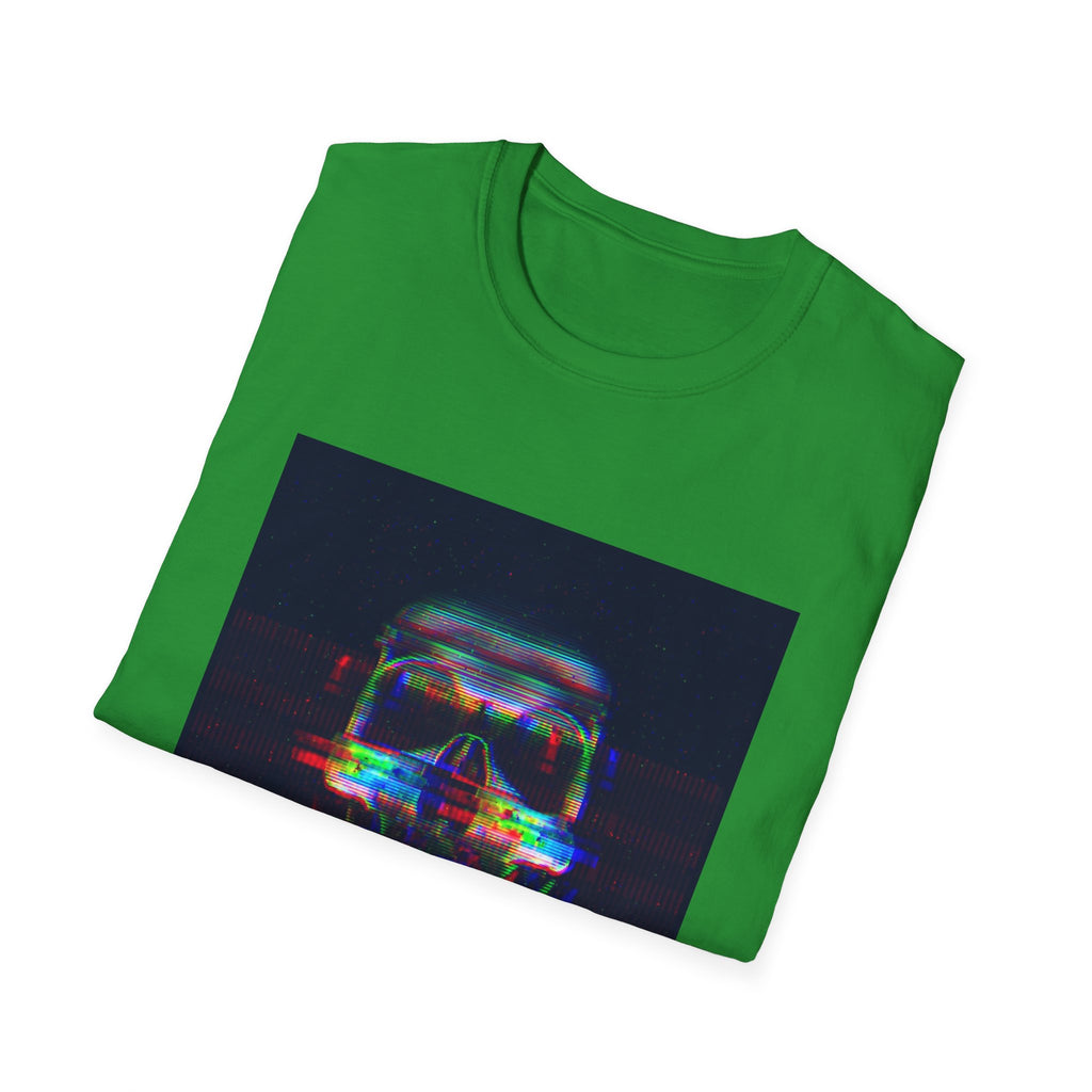Glitch Neon Skull T-Shirt — Cyberpunk Retro Horror Tee