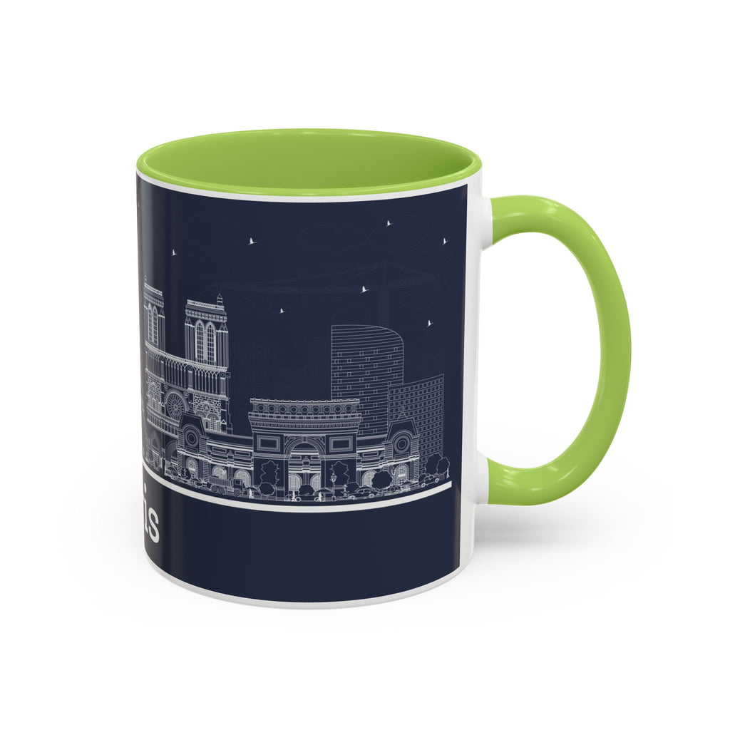 Paris Skyline Coffee Mug — Nighttime Cityscape Accent Mug