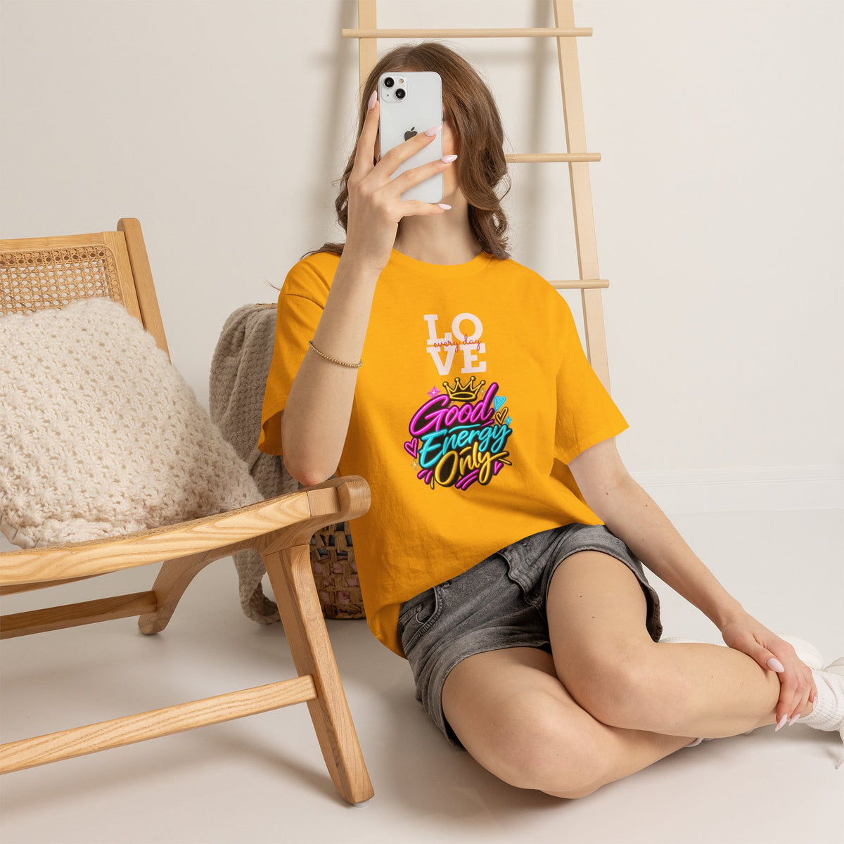 Good Energy Only T-Shirt — Love Graphic Positive Vibes Tee