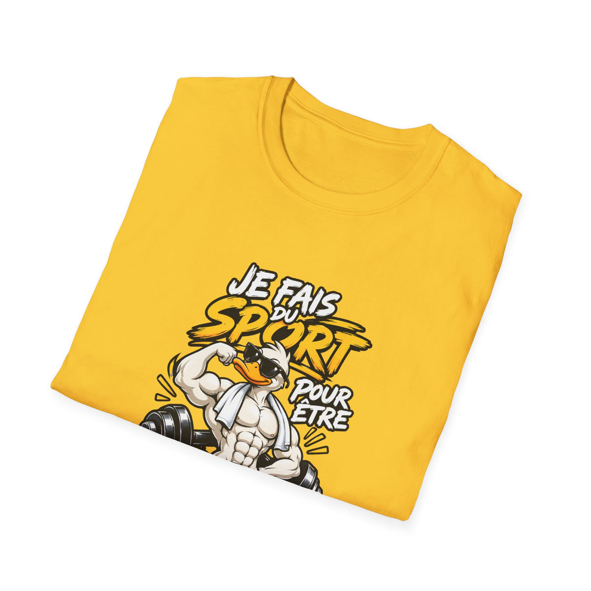 T-Shirt "Je Fais Sport Pour Être Beau Tout Nu" — Funny French Gym Graphic Tee