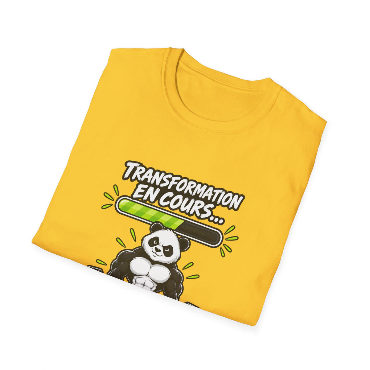 Transformation en cours T-Shirt — Funny Panda Workout Fitness Tee
