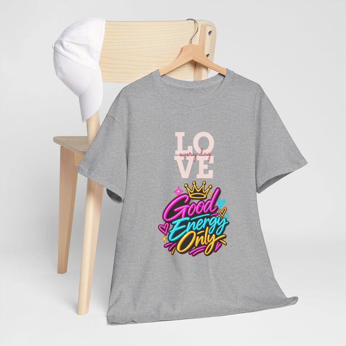 Good Energy Only T-Shirt — Love Graphic Positive Vibes Tee