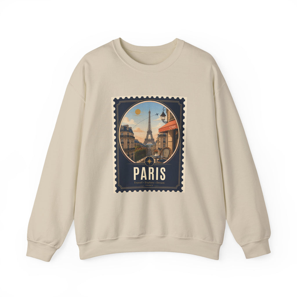 Paris Vintage Postage Stamp Sweatshirt