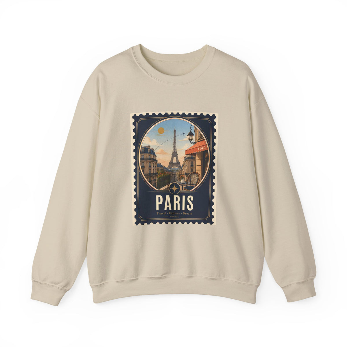 Paris Vintage Postage Stamp Sweatshirt