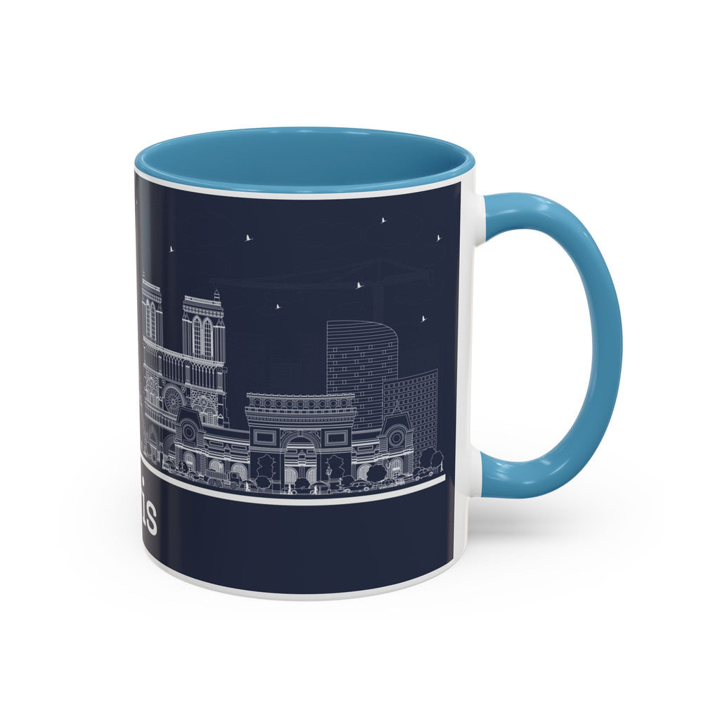 Paris Skyline Coffee Mug — Nighttime Cityscape Accent Mug