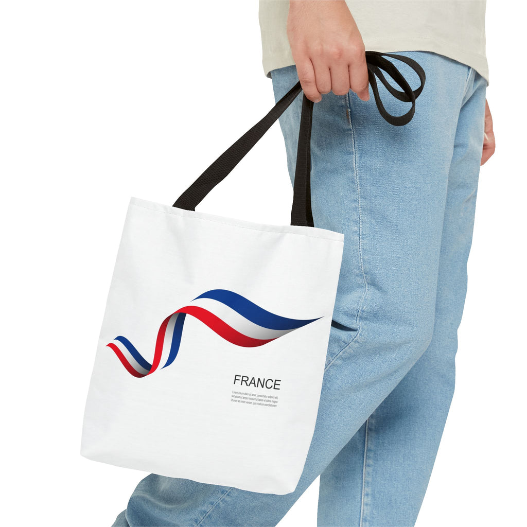 France Ribbon Tote Bag — Tricolore Travel Tote