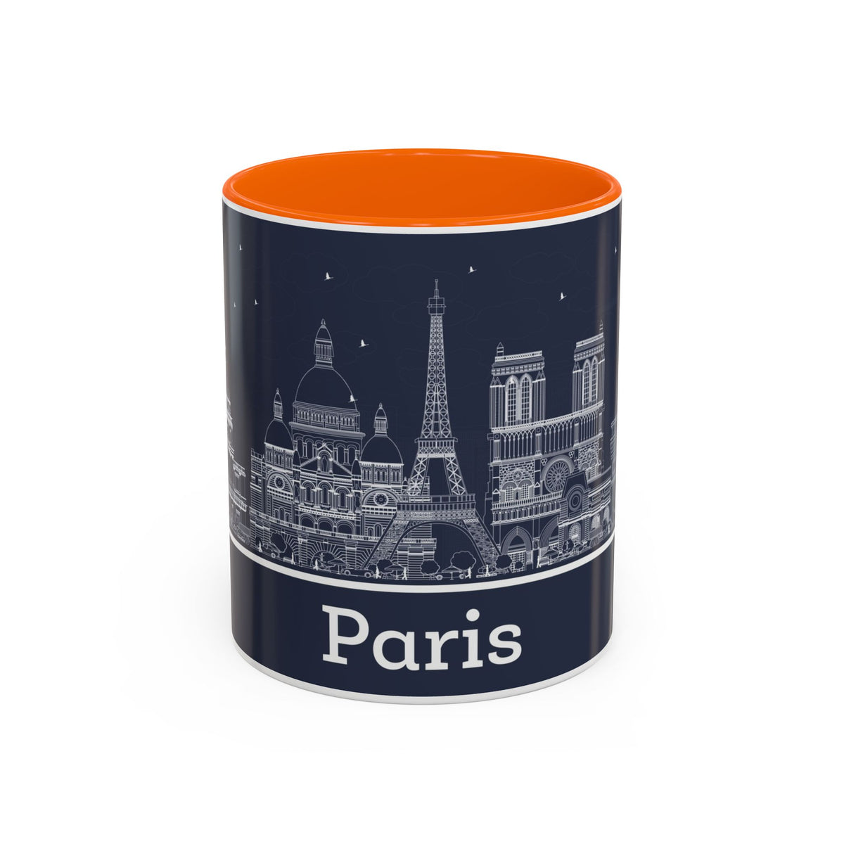 Paris Skyline Coffee Mug — Nighttime Cityscape Accent Mug