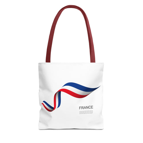 France Ribbon Tote Bag — Tricolore Travel Tote