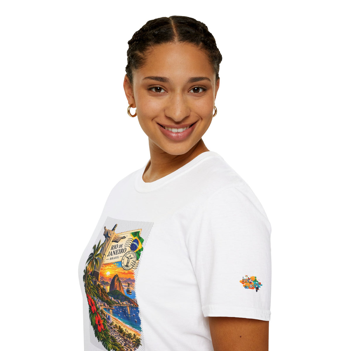 Rio de Janeiro Vintage Postcard T-Shirt — Tropical Brazil Travel Tee