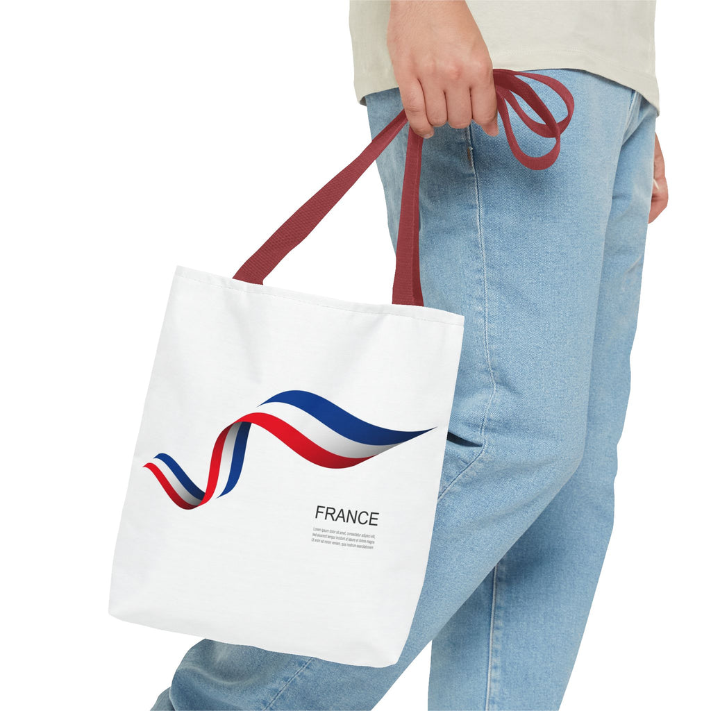 France Ribbon Tote Bag — Tricolore Travel Tote