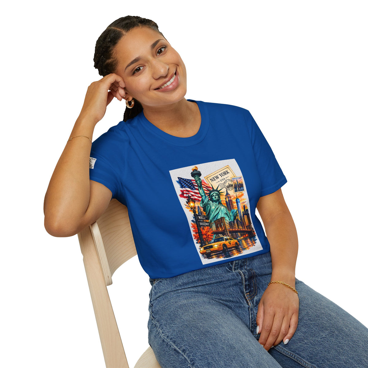 New York City Statue of Liberty Vintage Skyline T-Shirt