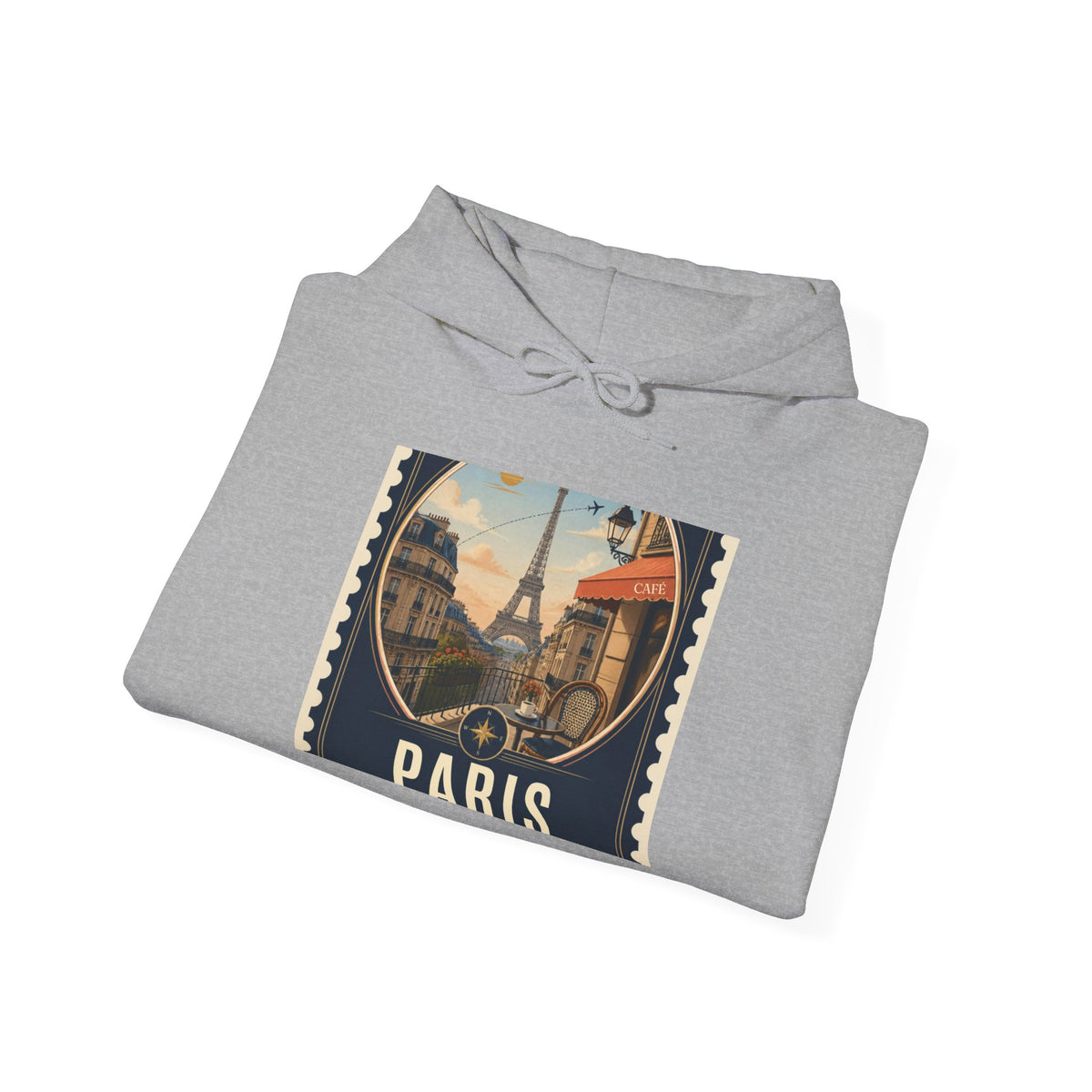Paris Vintage Postcard Hoodie – Eiffel Tower Travel Sweatshirt