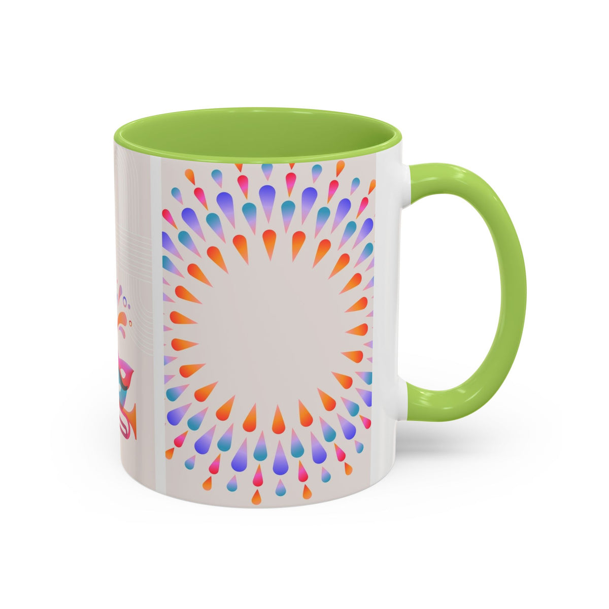 Carnival Music Accent Coffee Mug — Colorful Guitar & Mask 11/15oz