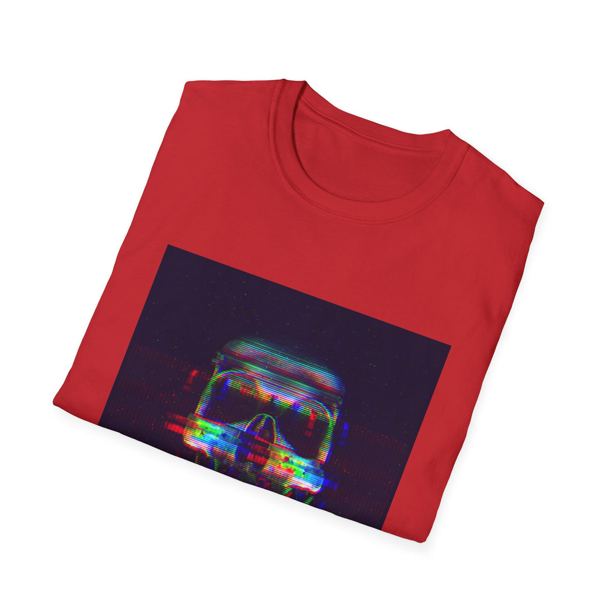 Glitch Neon Skull T-Shirt — Cyberpunk Retro Horror Tee