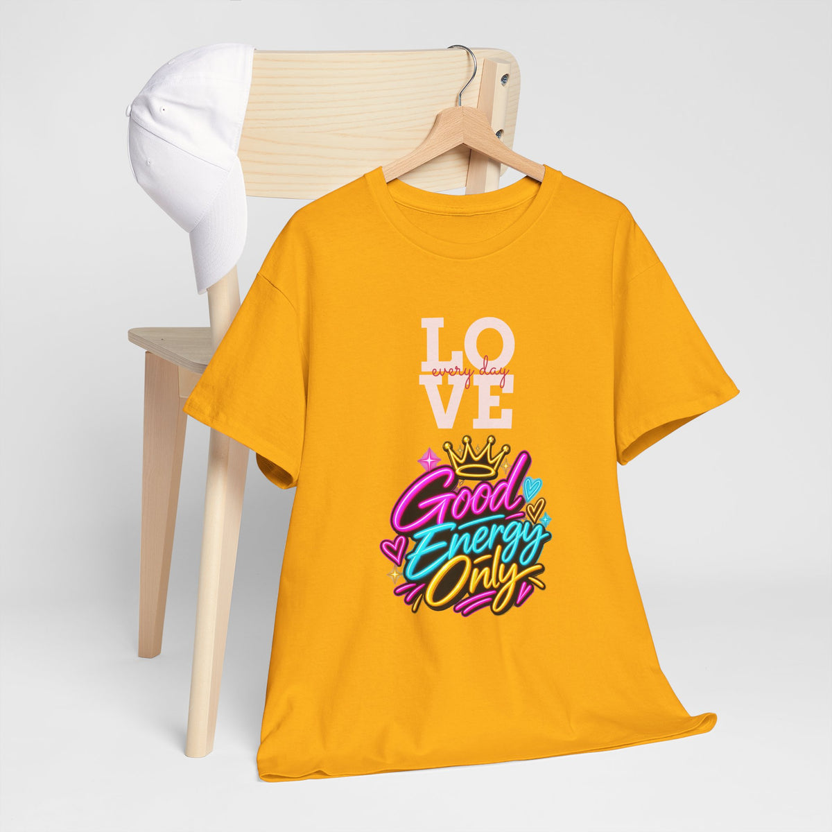 Good Energy Only T-Shirt — Love Graphic Positive Vibes Tee