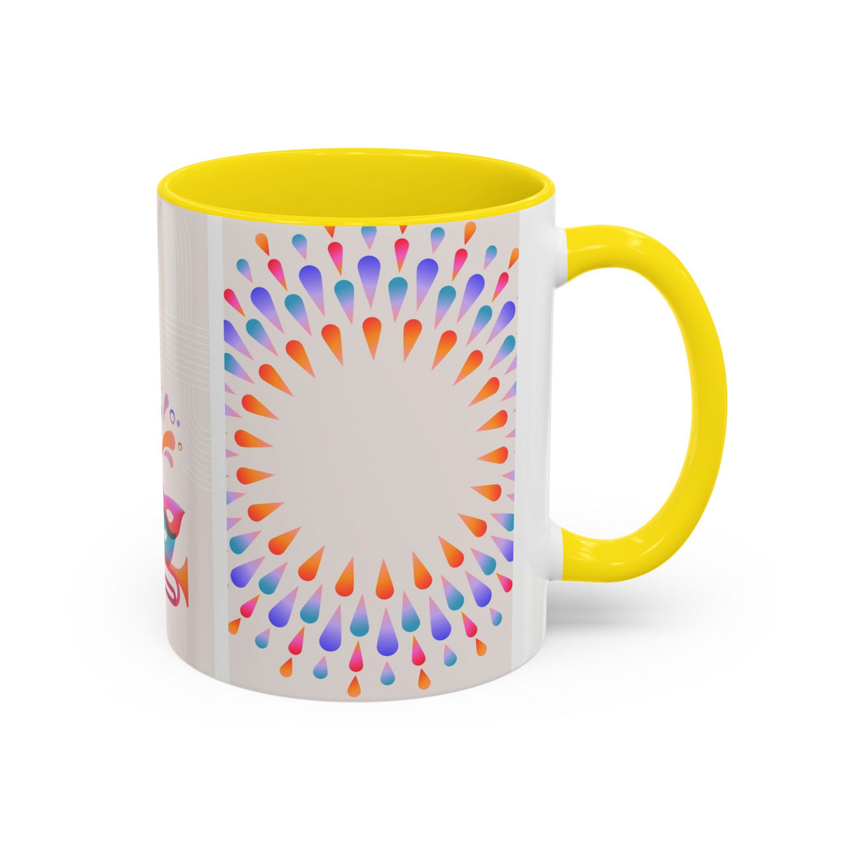 Carnival Music Accent Coffee Mug — Colorful Guitar & Mask 11/15oz