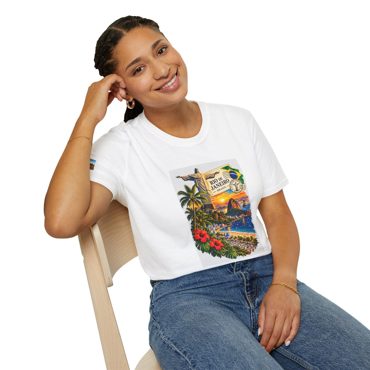 Rio de Janeiro Vintage Postcard T-Shirt — Tropical Brazil Travel Tee